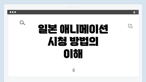 일본 애니메이션 시청 방법의 이해
