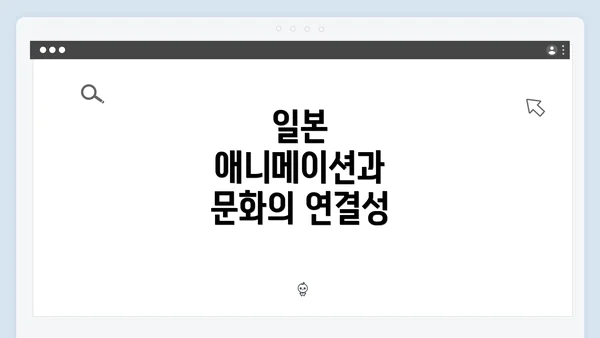 일본 애니메이션과 문화의 연결성