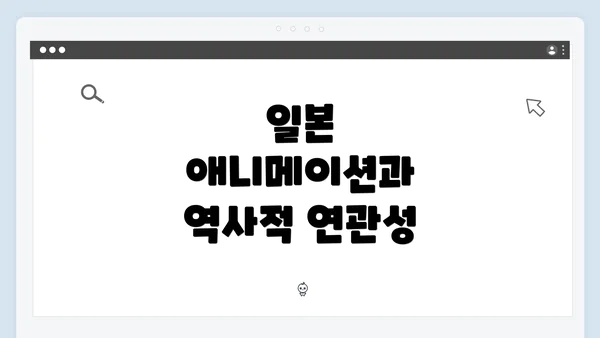일본 애니메이션과 역사적 연관성