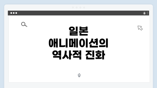 일본 애니메이션의 역사적 진화