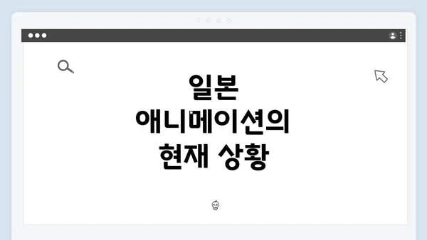 일본 애니메이션의 현재 상황