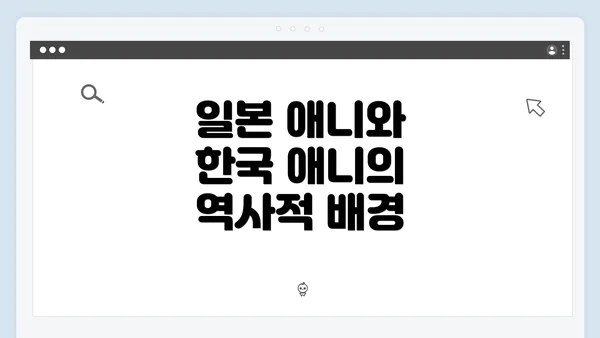 일본 애니와 한국 애니의 역사적 배경