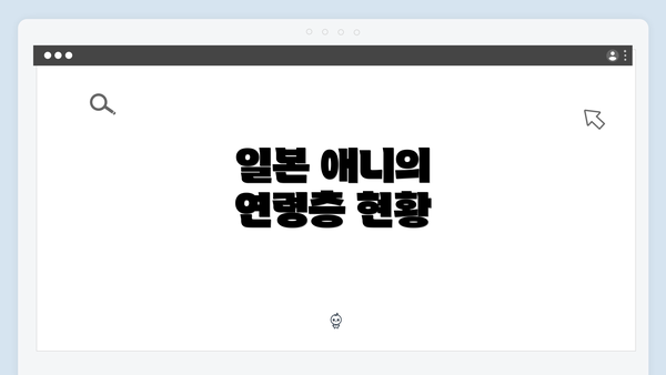 일본 애니의 연령층 현황