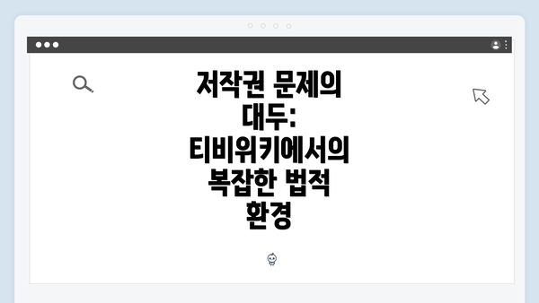 저작권 문제의 대두: 티비위키에서의 복잡한 법적 환경