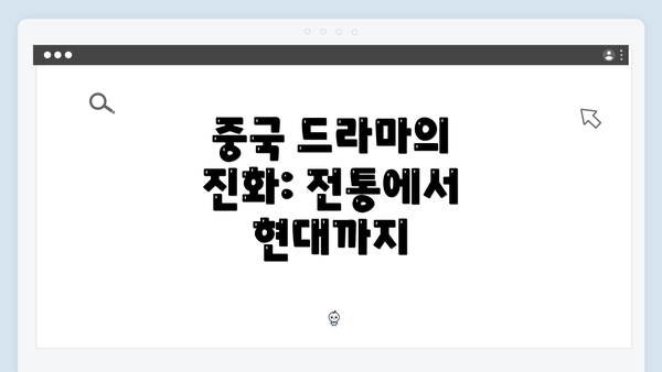중국 드라마의 진화: 전통에서 현대까지
