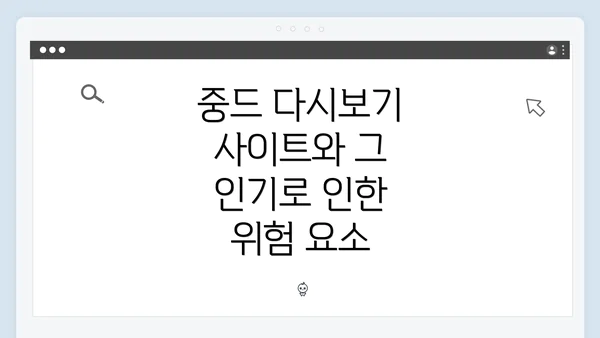 중드 다시보기 사이트와 그 인기로 인한 위험 요소