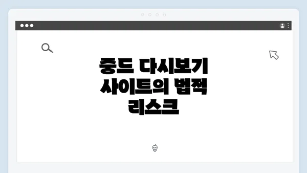 중드 다시보기 사이트의 법적 리스크