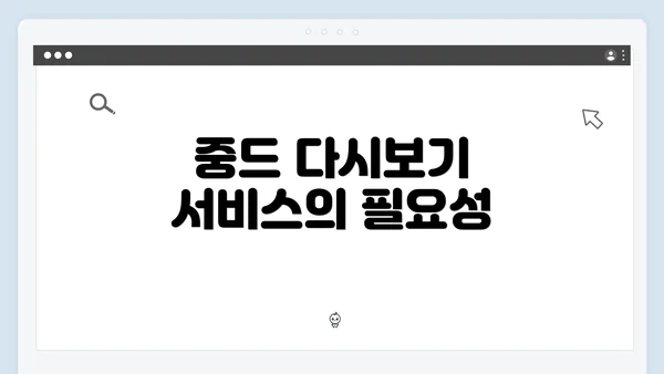 중드 다시보기 서비스의 필요성