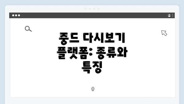 중드 다시보기 플랫폼: 종류와 특징