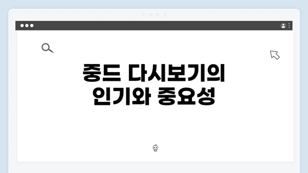 중드 다시보기의 인기와 중요성