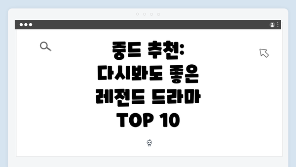 중드 추천: 다시봐도 좋은 레전드 드라마 TOP 10