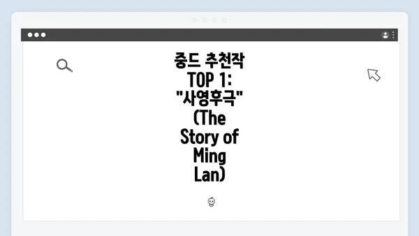 중드 추천작 TOP 1: "사영후극" (The Story of Ming Lan)