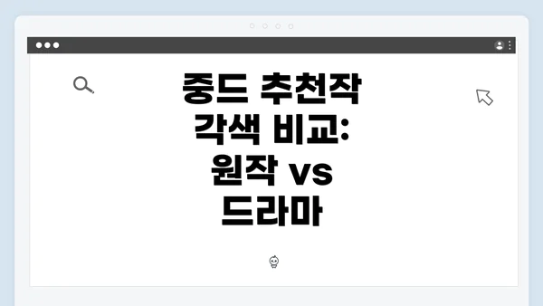 중드 추천작 각색 비교: 원작 vs 드라마