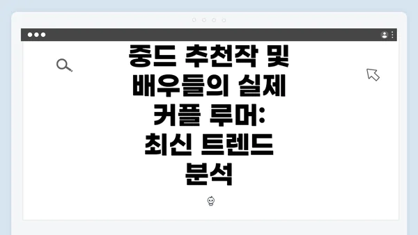 중드 추천작 및 배우들의 실제 커플 루머: 최신 트렌드 분석