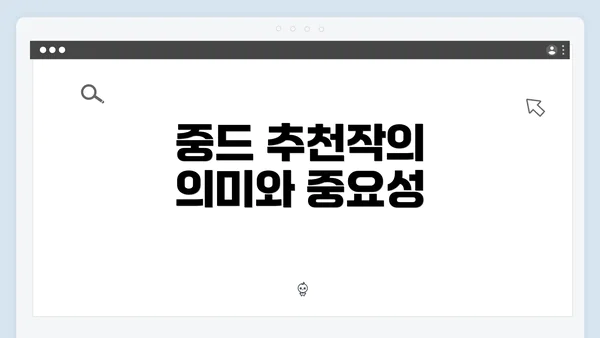 중드 추천작의 의미와 중요성