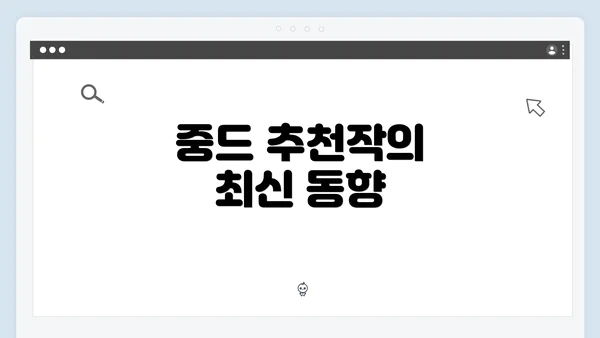 중드 추천작의 최신 동향