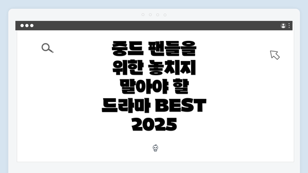 중드 팬들을 위한 놓치지 말아야 할 드라마 BEST 2025
