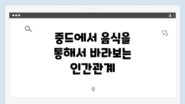 중드에서 음식을 통해서 바라보는 인간관계