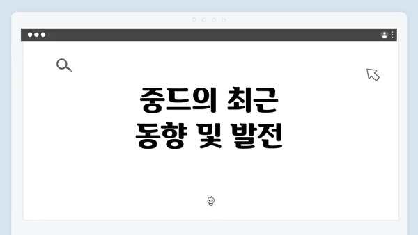 중드의 최근 동향 및 발전