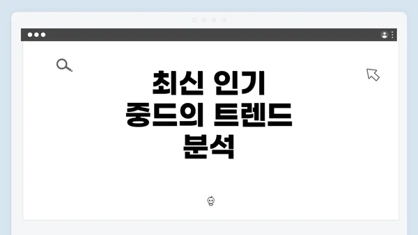 최신 인기 중드의 트렌드 분석