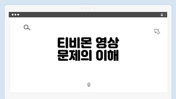 티비몬 영상 문제의 이해