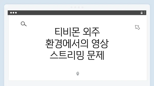 티비몬 외주 환경에서의 영상 스트리밍 문제