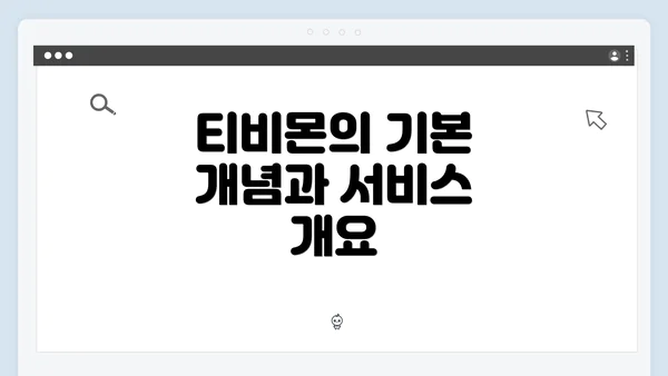 티비몬의 기본 개념과 서비스 개요