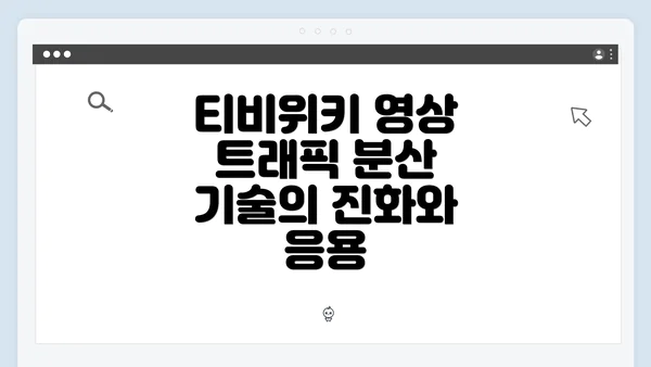티비위키 영상 트래픽 분산 기술의 진화와 응용