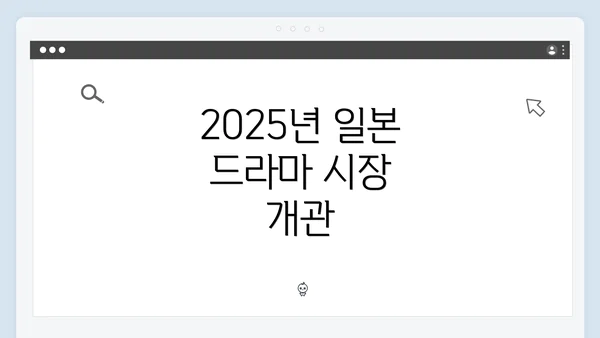 2025년 일본 드라마 시장 개관
