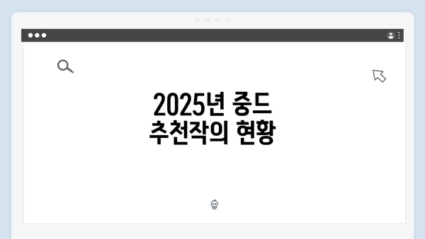 2025년 중드 추천작의 현황