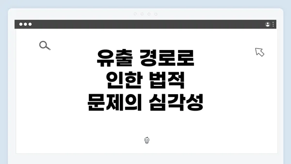 유출 경로로 인한 법적 문제의 심각성