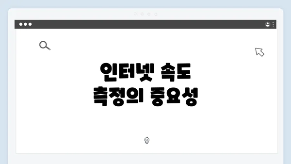 인터넷 속도 측정의 중요성