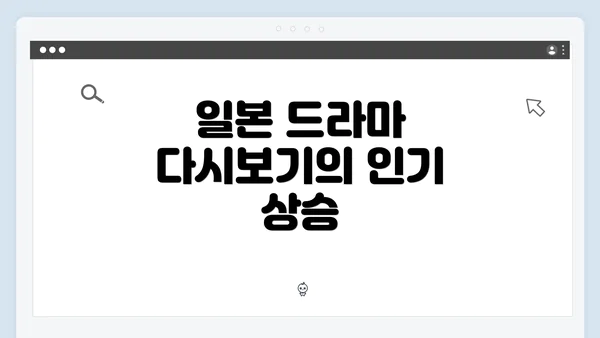 일본 드라마 다시보기의 인기 상승