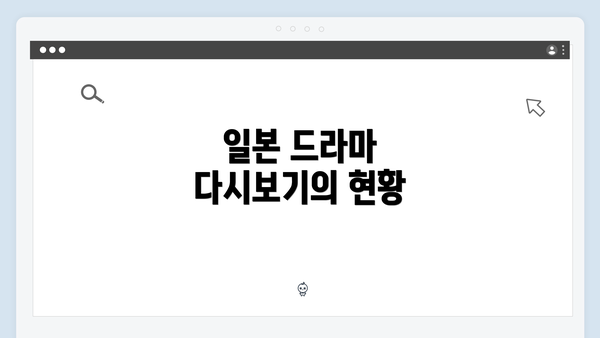 일본 드라마 다시보기의 현황