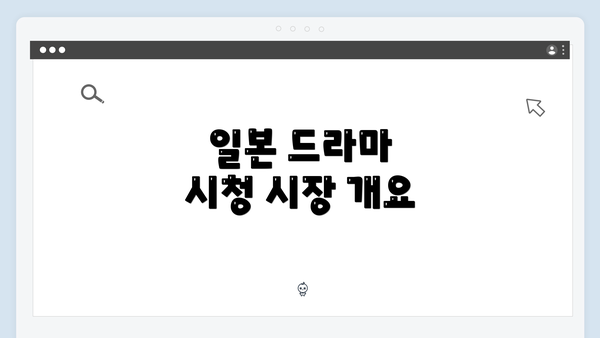 일본 드라마 시청 시장 개요