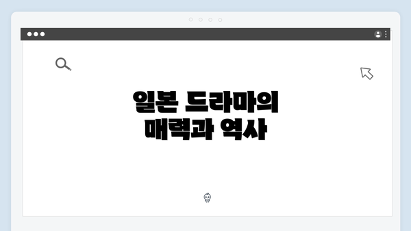 일본 드라마의 매력과 역사