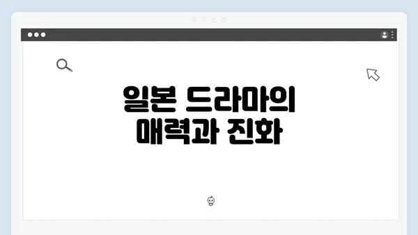 일본 드라마의 매력과 진화