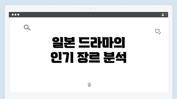 일본 드라마의 인기 장르 분석