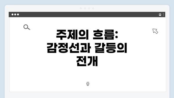 주제의 흐름: 감정선과 갈등의 전개