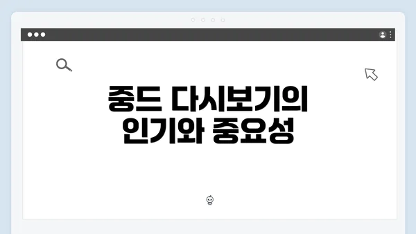 중드 다시보기의 인기와 중요성