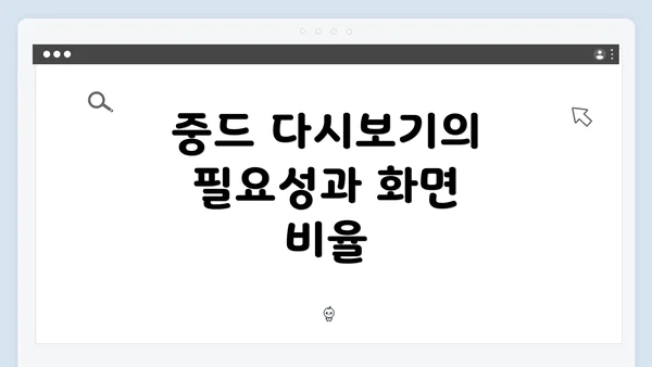 중드 다시보기의 필요성과 화면 비율