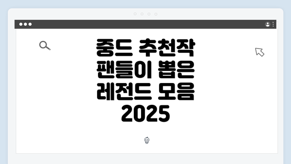 중드 추천작 팬들이 뽑은 레전드 모음 2025