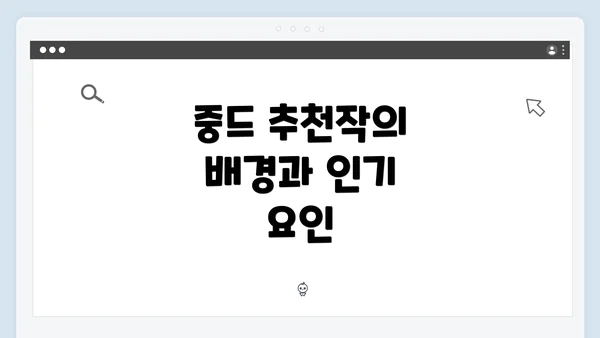 중드 추천작의 배경과 인기 요인