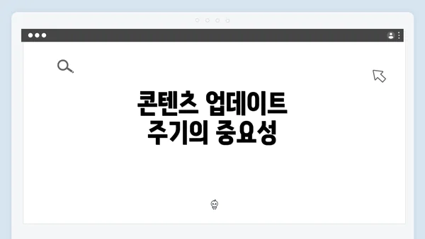 콘텐츠 업데이트 주기의 중요성