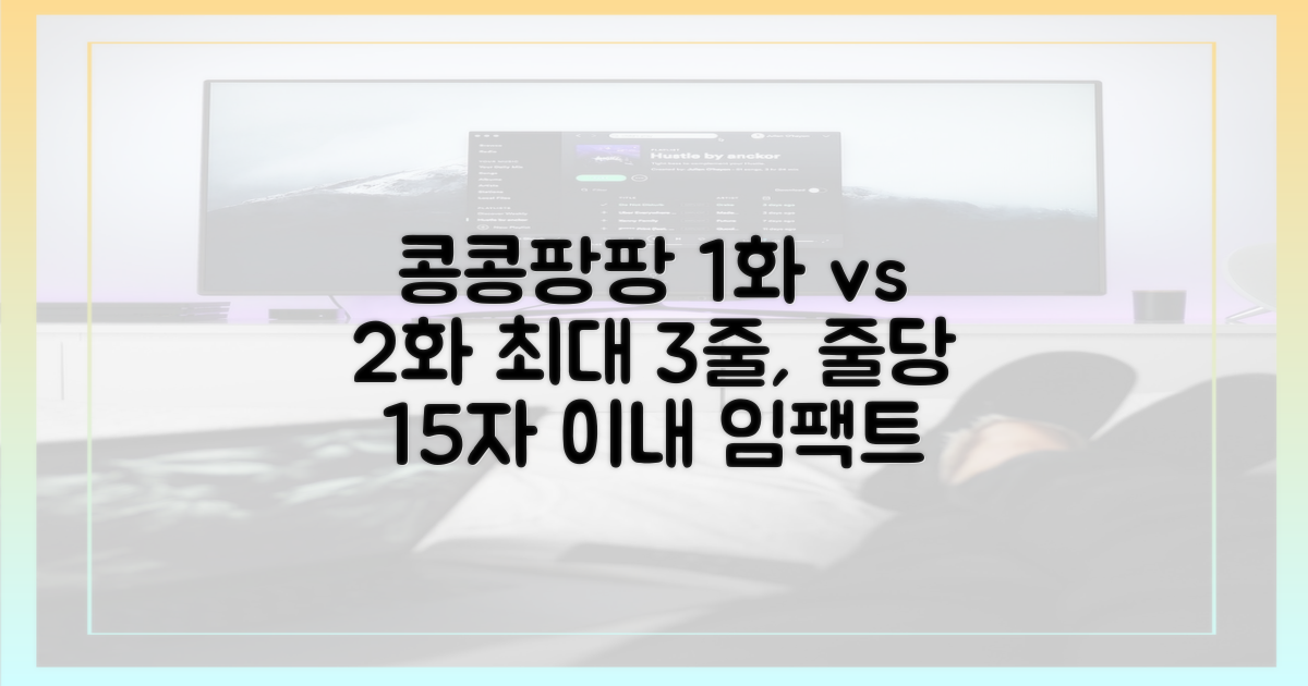 콩콩팡팡: 1화와 2화 비교