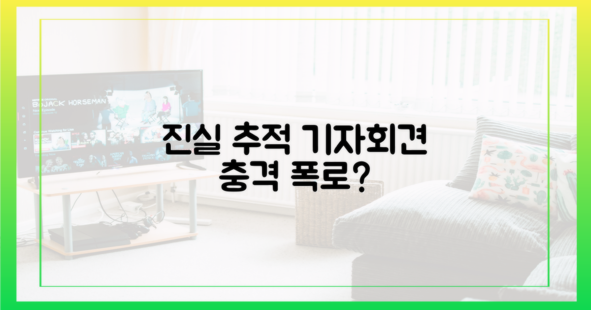 기자회견, 진실은 무엇일까?