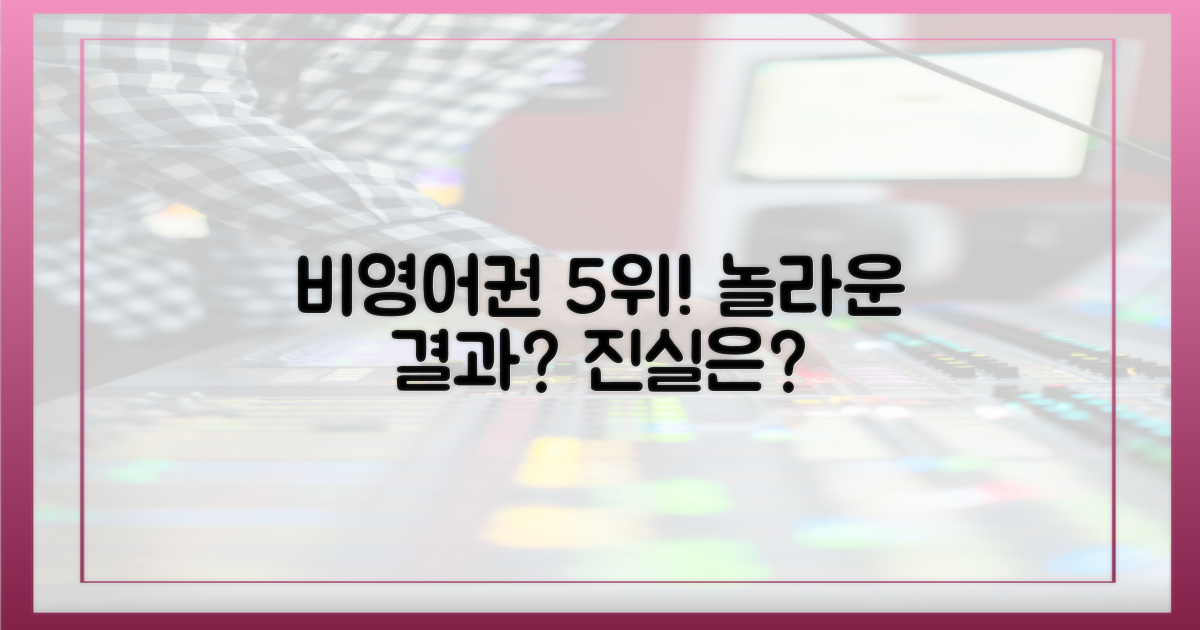 비영어권 5위, 놀라운 결과?