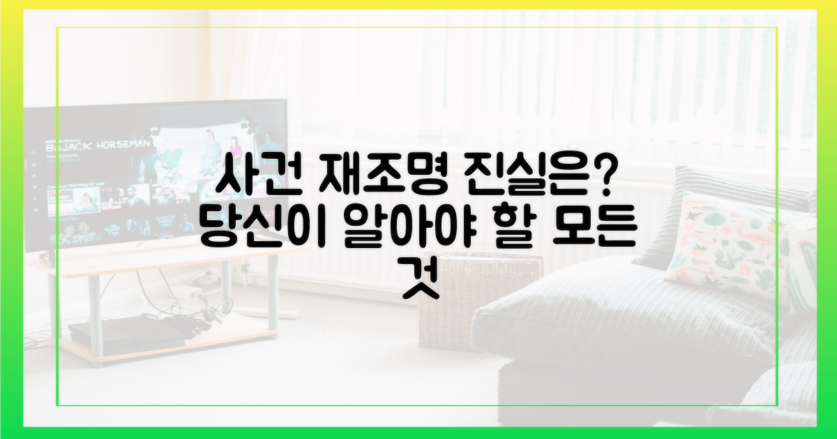 사건 재조명과 진실 규명