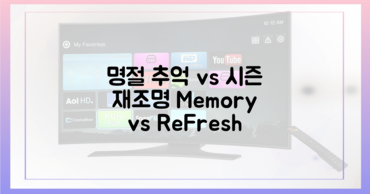 명절 추억 vs 시즌 재조명