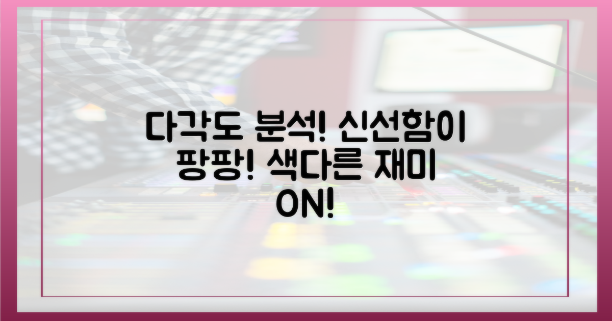 다각도 분석, 신선한 재미